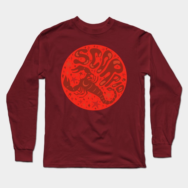 Scorpio Long Sleeve T-Shirt by Doodle by Meg